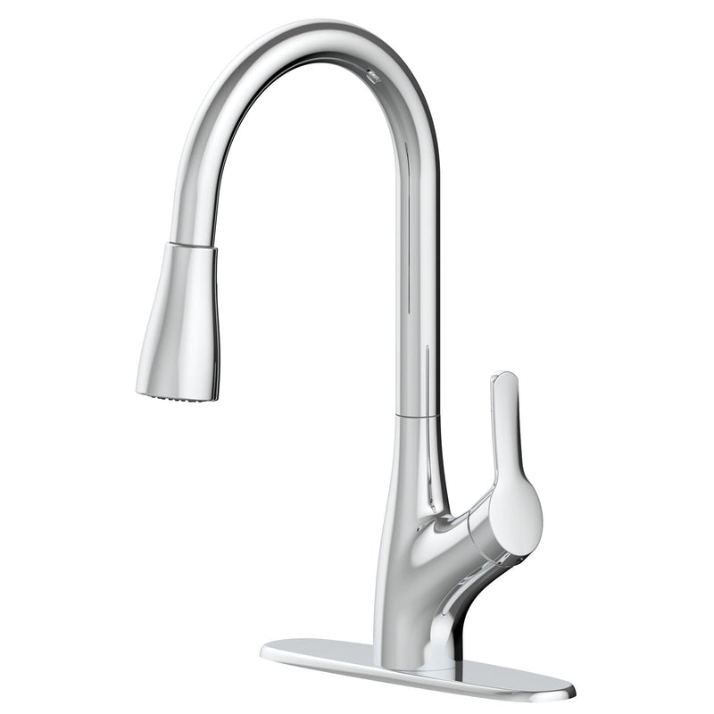 Clarivo 2-in-1 Filtration 1-Handle Pull Down Kitchen Faucet, Various Finishes O6036