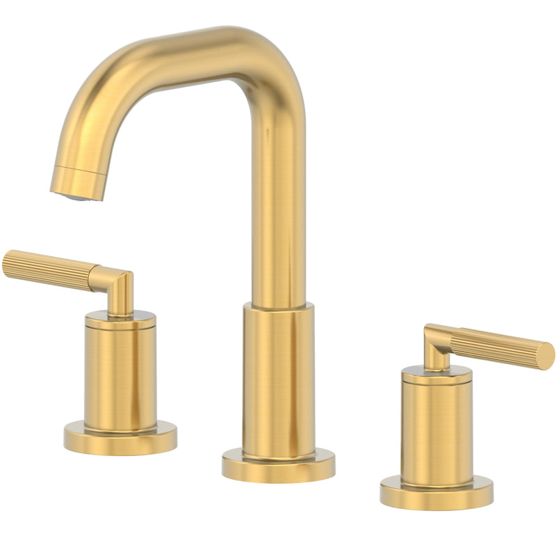 Dorian 2-Handle Widespread 8-in Centreset Lavatory/Bathroom Sink Faucet, Brushed Gold T7011