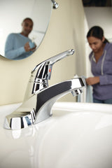 Renovate Single Handle Bathroom Sink Faucet, 4-in Centerset, Chrome
