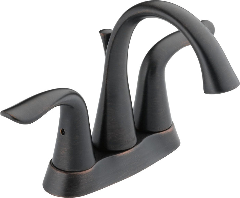 Faucet Lahara Double Handle Rigid Spout 4-in Centerset Bathroom Sink Faucet, WaterSense Certified, Venetian Bronze W2262