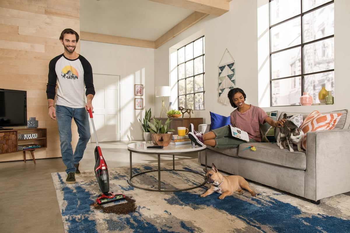 Dirt Devil Versa Cordless Stick Vacuum, Lightweight, Red