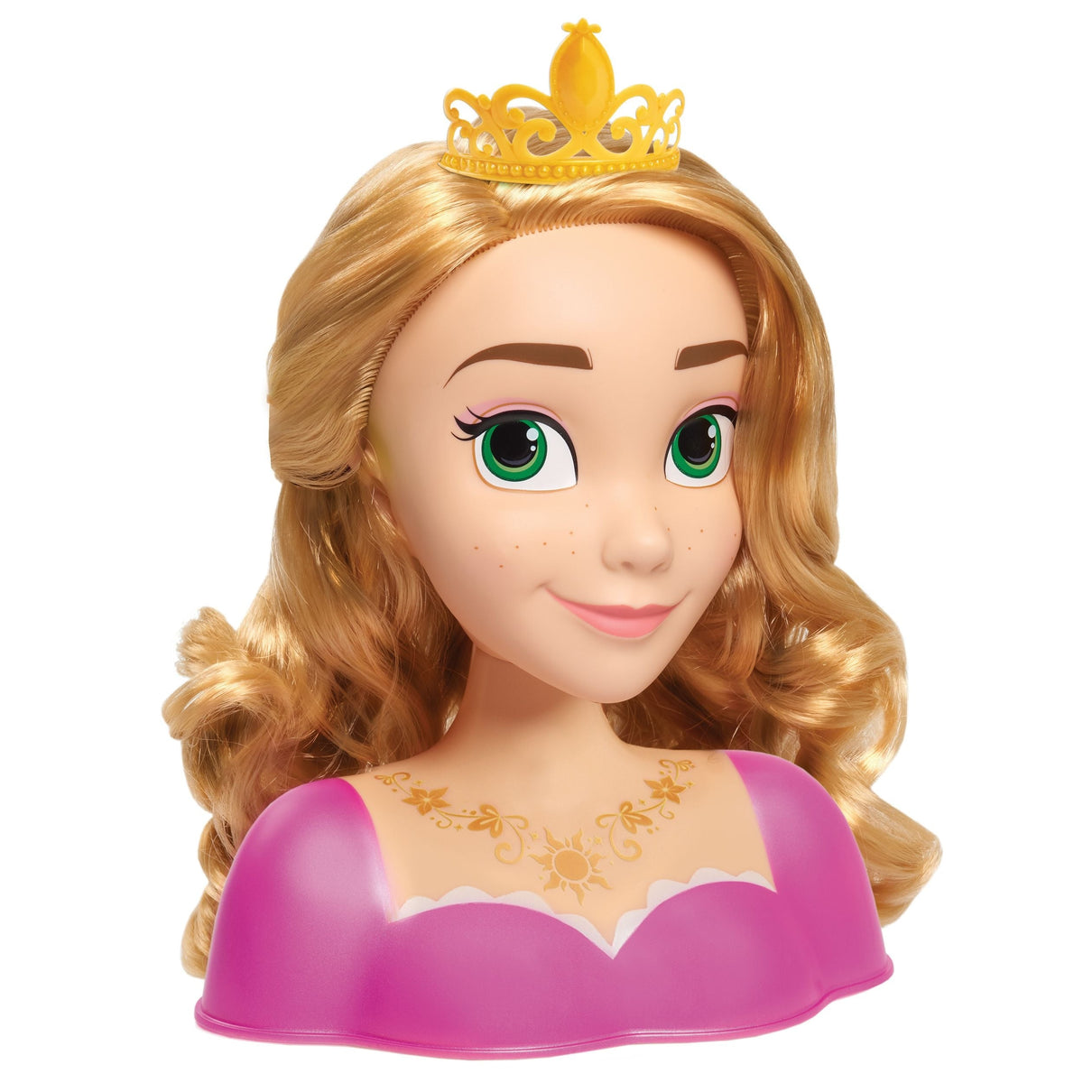 Princess Deluxe Hair Styling Head Toy with 14 Accessories, Assorted, Ages 3+