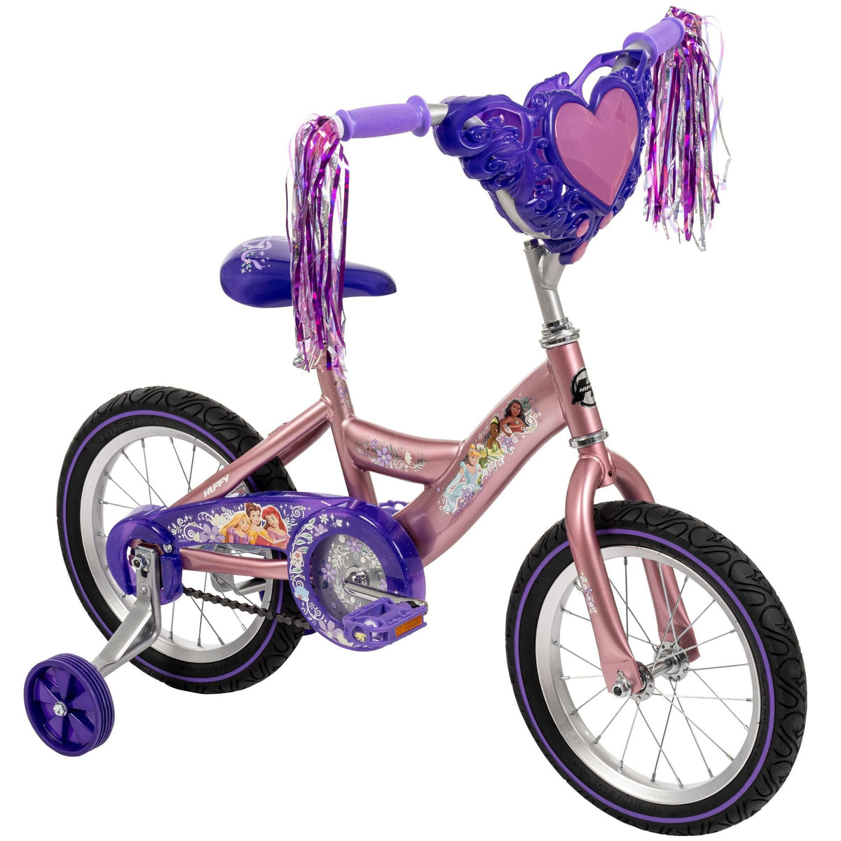 Princess Kids' Bike with Removable Training Wheels, 14-in