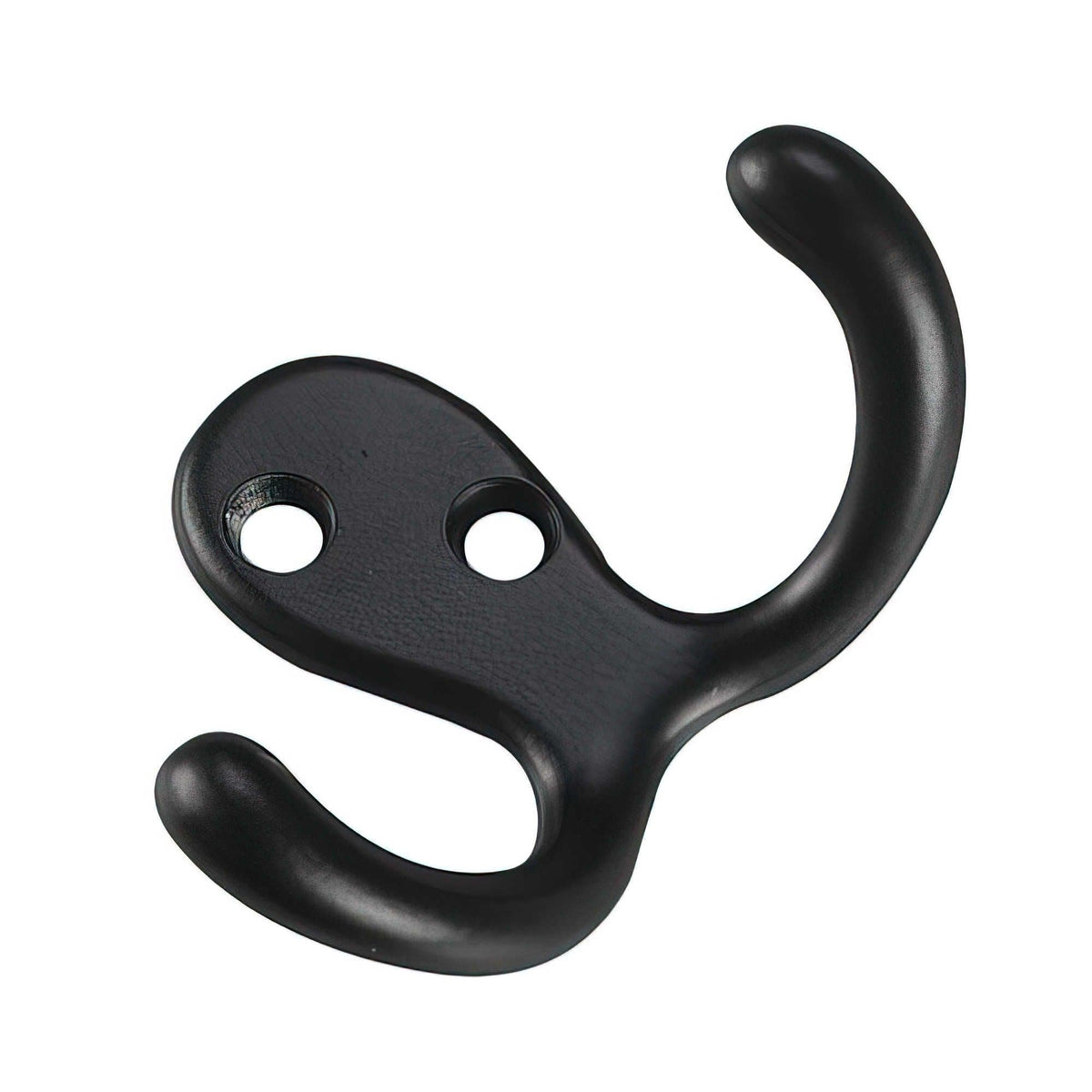 Double Wardrobe Hook, Matte Black, 4pk