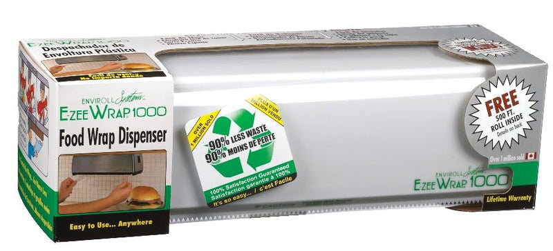 Non-stick Food Plastic Wrap Dispenser with 500-ft Plastic Wrap Included L636
