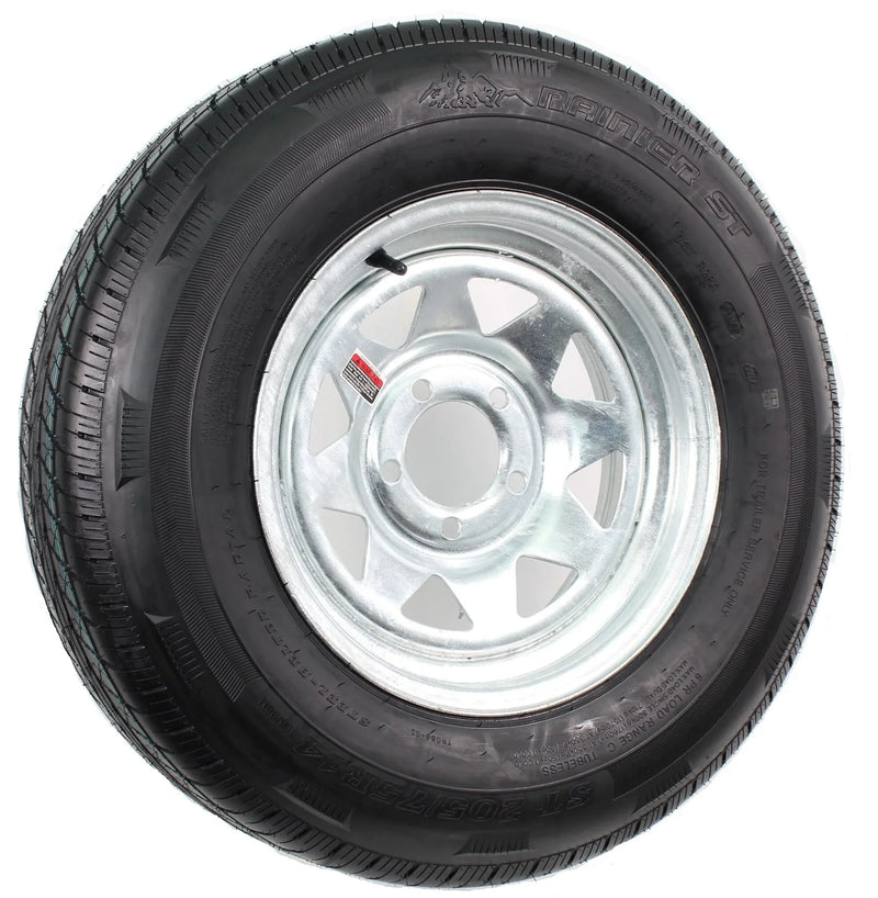 Radial Trailer Tire on Rim ST205/75R14 with 5 Lug Galvanized Spoke Wheel Q6149