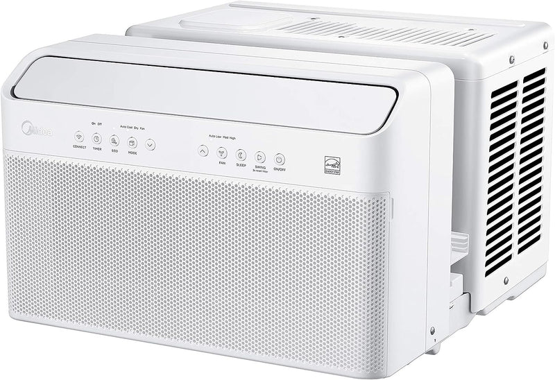 U-Shaped Inverter Window Air Conditioner 12,000BTU with Open Window Flexibility, Robust Installation,Extreme Quiet, 35% Energy Saving, Smart Control, Alexa, Remote, Bracket Included (Renewed) X7414