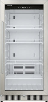 22" Wide 10.1 Cu. Ft. Commercial Beverage Merchandiser – Stainless Steel, Temp Alarm, Reversible Door