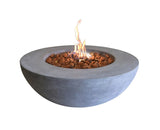 Lunar Bowl Fire Pit, Natural Gas, Light Grey, 45,000 BTU
