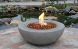 Lunar Bowl Fire Pit, Natural Gas, Light Grey, 45,000 BTU