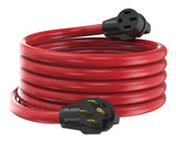 50A 25-ft Single-Outlet RV & EV Extension Cord, Red