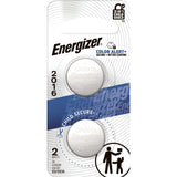 CR2016 3V / 3 Volt Lithium Coin Cell Batteries for Watches & Electronics, 2-pk