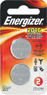 CR2016 3V / 3 Volt Lithium Coin Cell Batteries for Watches & Electronics, 2-pk