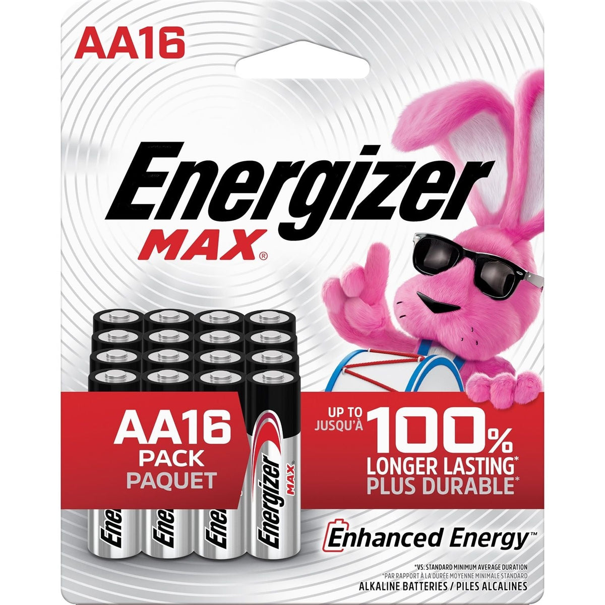Max 16-pk AA Alkaline Batteries, Long Lasting, All Purpose