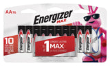 Max 16-pk AA Alkaline Batteries, Long Lasting, All Purpose