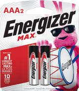 Max 2-pk AAA Alkaline Batteries, Long Lasting, All Purpose