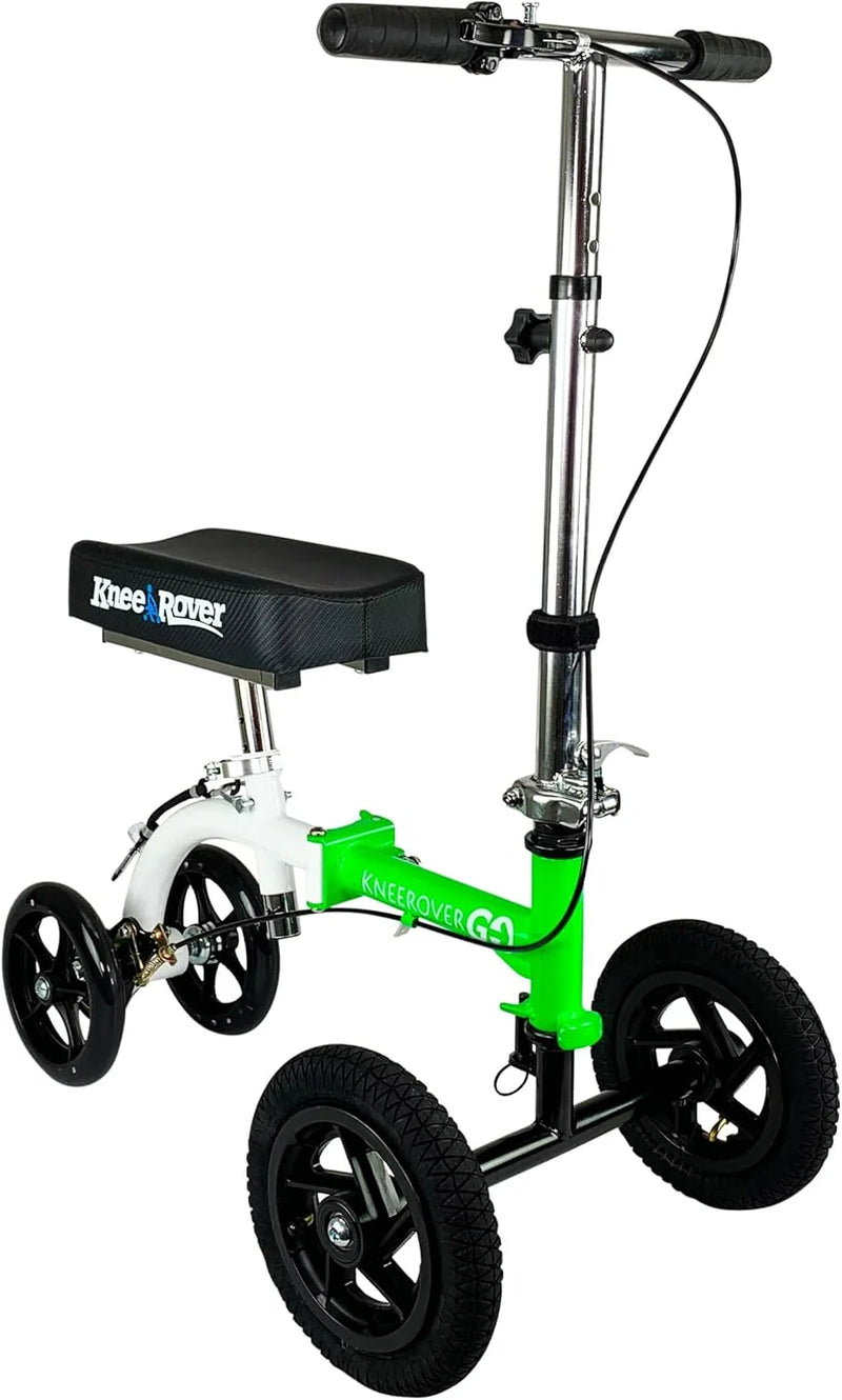 Hybrid - Most Compact All Terrain Knee Scooter for Adults for Foot Surgery Heavy Duty Knee Walker for Broken Ankle Foot Injuries Recovery Leg Scooter Best Knee Crutch Alternative (Green) M9679