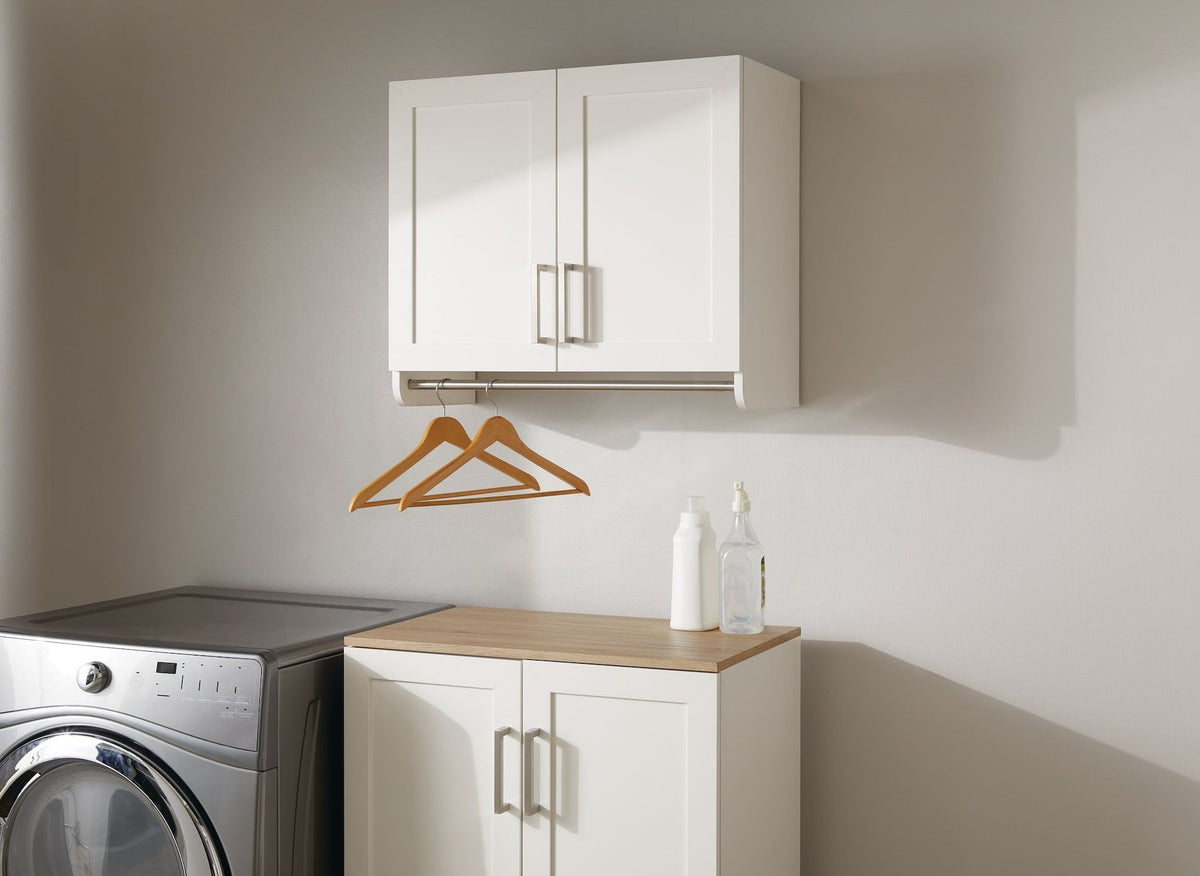 2-Door Wall Laundry Cabinet, White