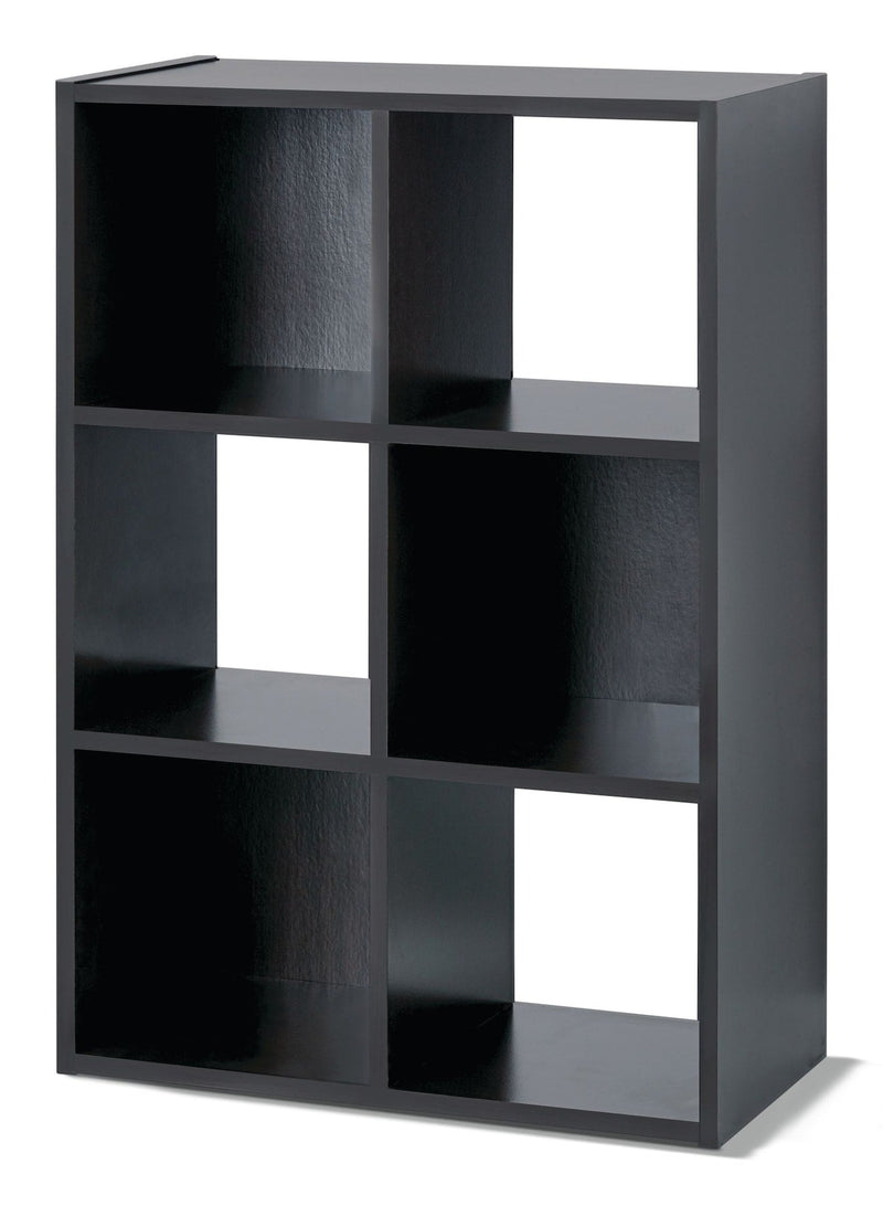 6-Cube Storage Organizer, Bookcase/Bookshelf, Dark Brown Finish B6668