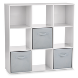 9-Cube Storage Organizer, Bookcase/Bookshelf, White
