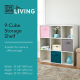 9-Cube Storage Organizer, Bookcase/Bookshelf, White