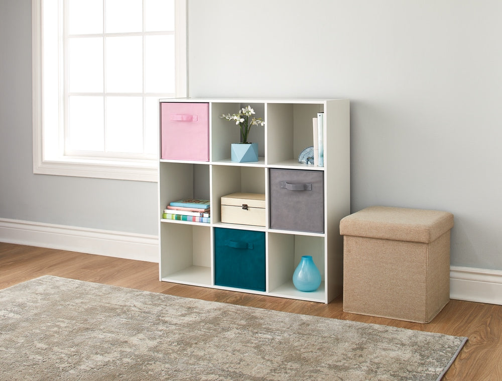 9-Cube Storage Organizer, Bookcase/Bookshelf, White
