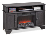 Hamilton Electric Fireplace TV Stand, 44.5-in, 1500W, Brown Cappucino