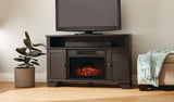 Hamilton Electric Fireplace TV Stand, 44.5-in, 1500W, Brown Cappucino
