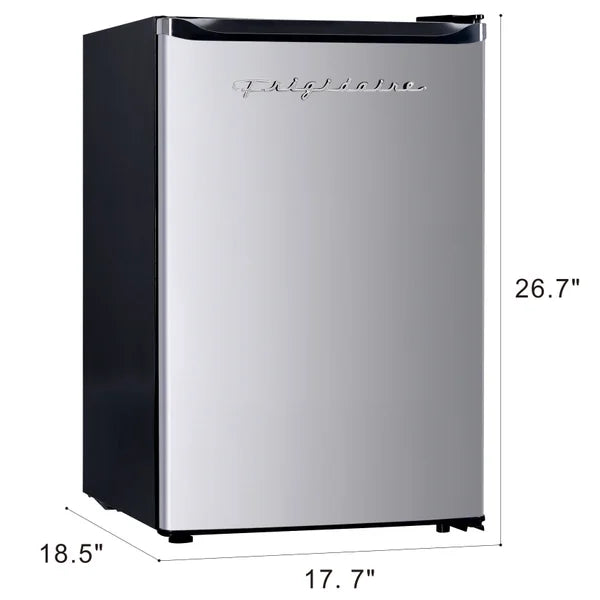 19 in. 2.5 cu ft. Stainless Steel Look Compact Refrigerator with Reversible Door