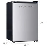 19 in. 2.5 cu ft. Stainless Steel Look Compact Refrigerator with Reversible Door