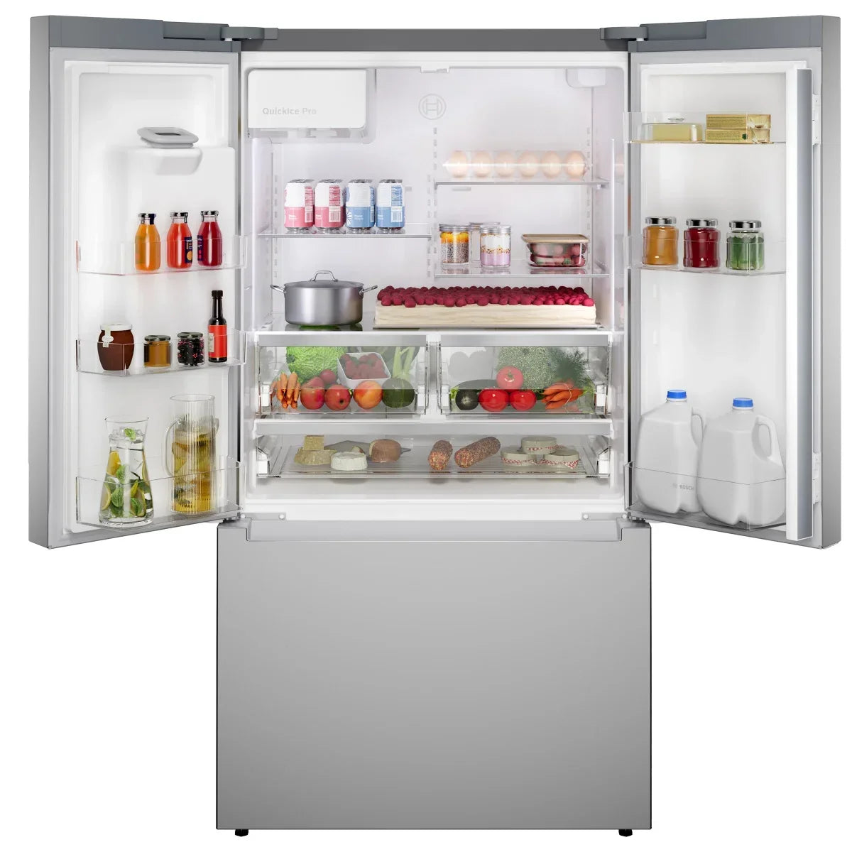 Gallery 30 in. 20 cu ft. Stainless Steel Standard-Depth French Door Refrigerator with Internal Water Dispenser