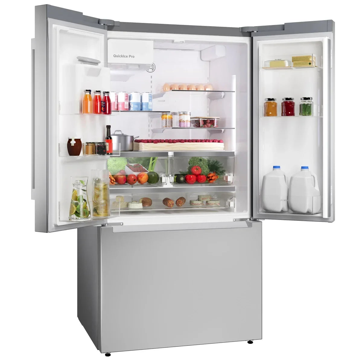 Gallery 30 in. 20 cu ft. Stainless Steel Standard-Depth French Door Refrigerator with Internal Water Dispenser