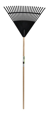22-in Wide Poly 22-Tine Leaf Rake, 59-in Hardwood Shaft