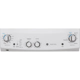 GE White 2.6 cu. ft. (I.E.C) Washer and 4.4 cu. ft. Dryer Gas Laundry Center