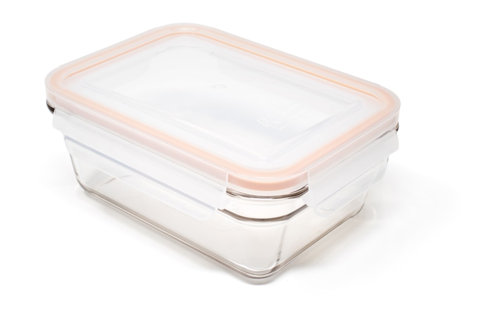 Rectangular Glass Food Storage Container with Leakproof Lid, 970-mL