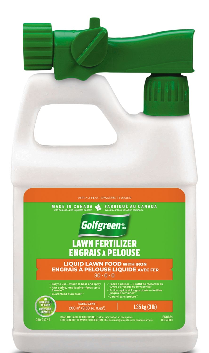 Liquid Lawn Fertilizer, 30-0-0, 1.35-kg