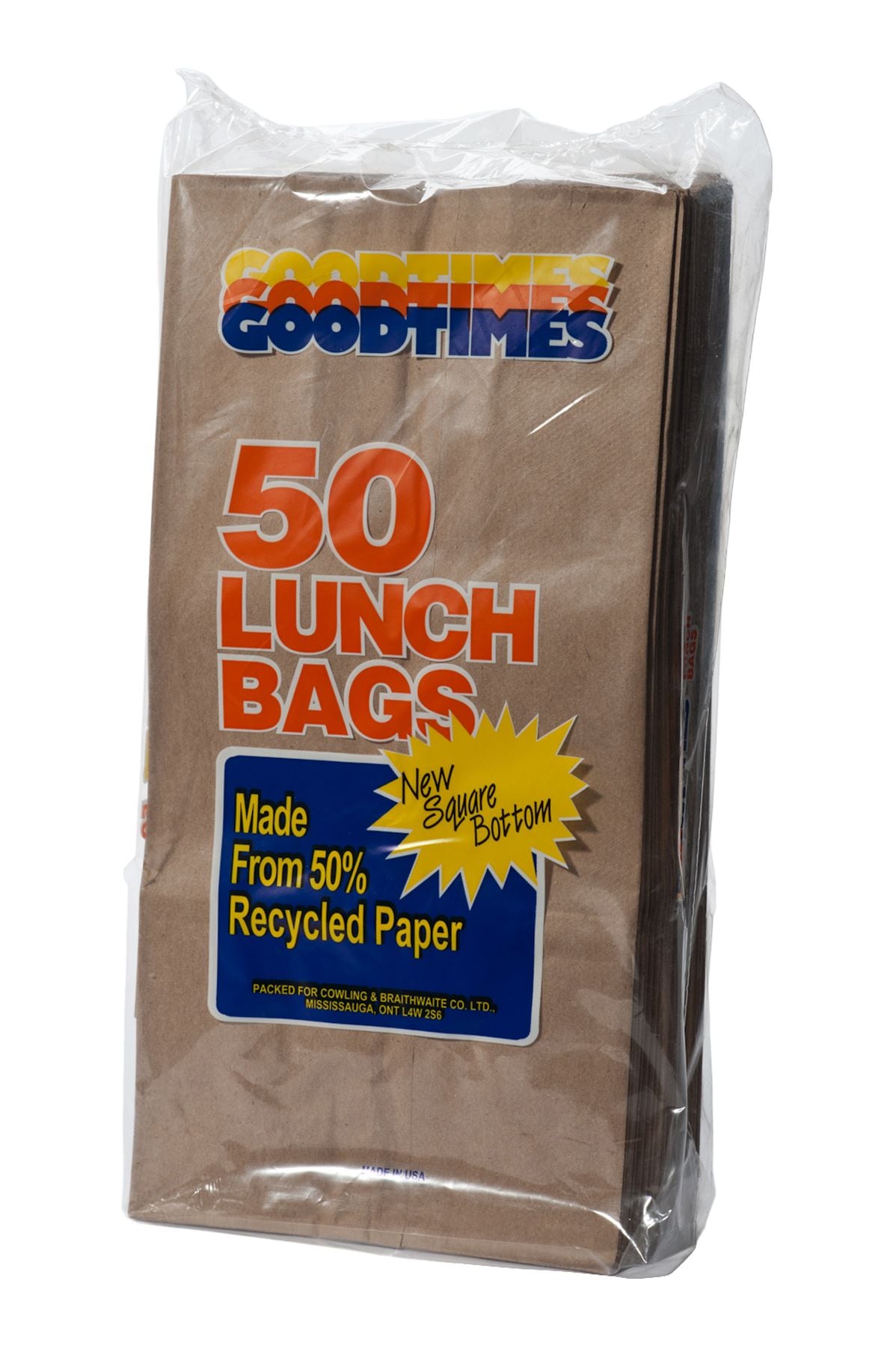 Paper Lunch Bags, 1.88-L, 50-pk