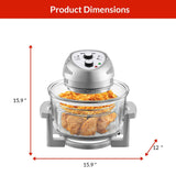 Glass Air Fryer, Silver
