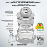 Glass Air Fryer, Silver