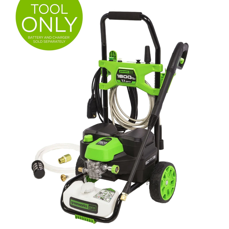 60V 1800PSI 1.2GPM Hybrid AC/DC Pressure Washer, Tool Only D7245