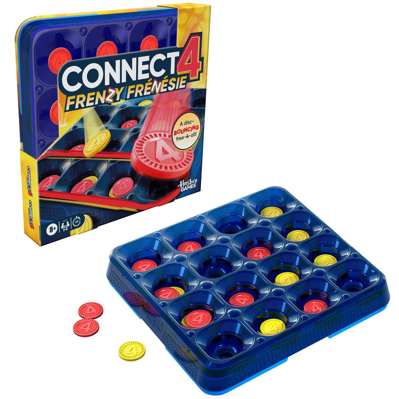 Connect 4 Frenzy Strategy Board Game, Bilingual S8446