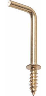 Brass-Plated Light Duty Square Hooks, 1-in