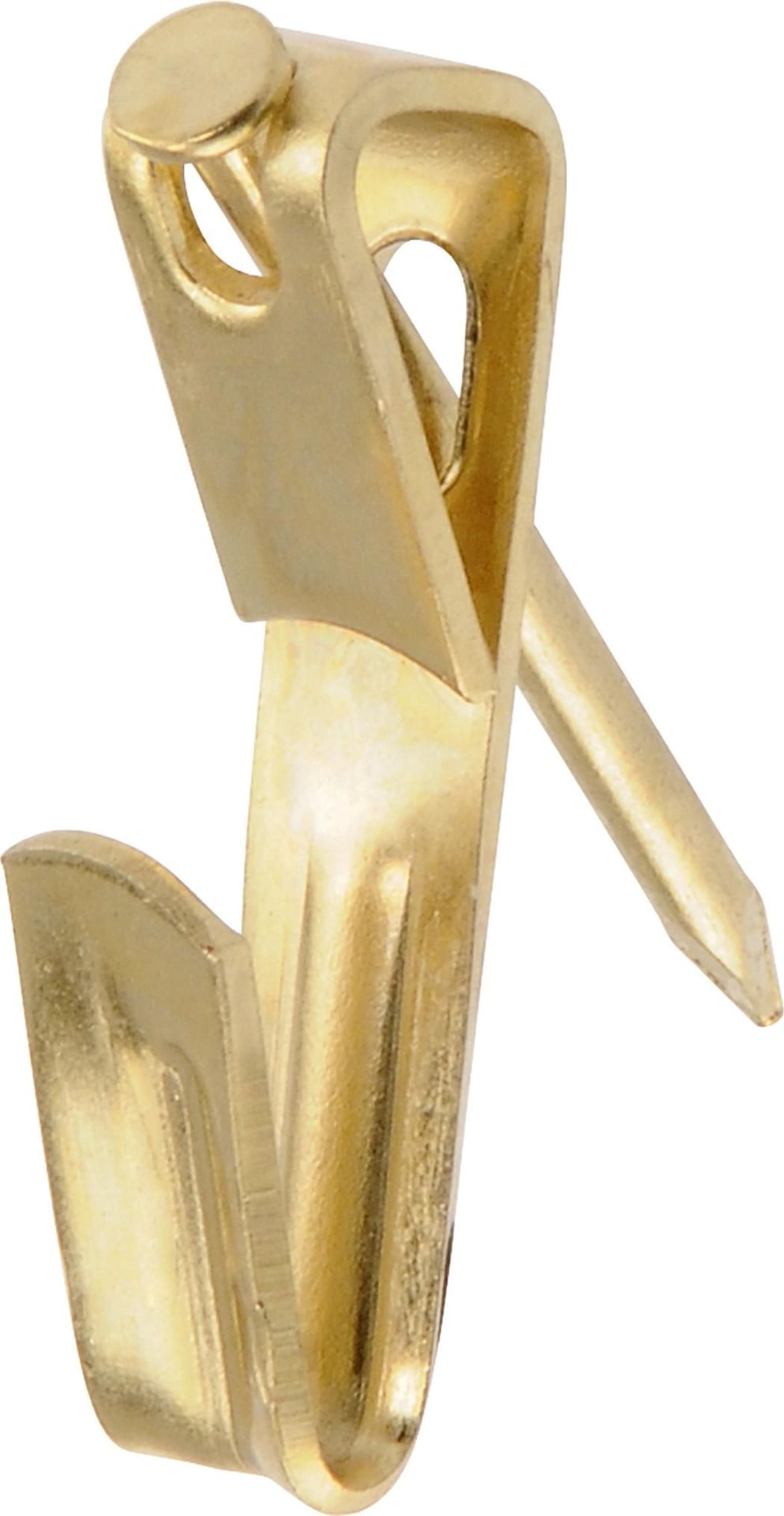 Conventional Brass-Plated Picture Hanger, 20-lb, 8-pk