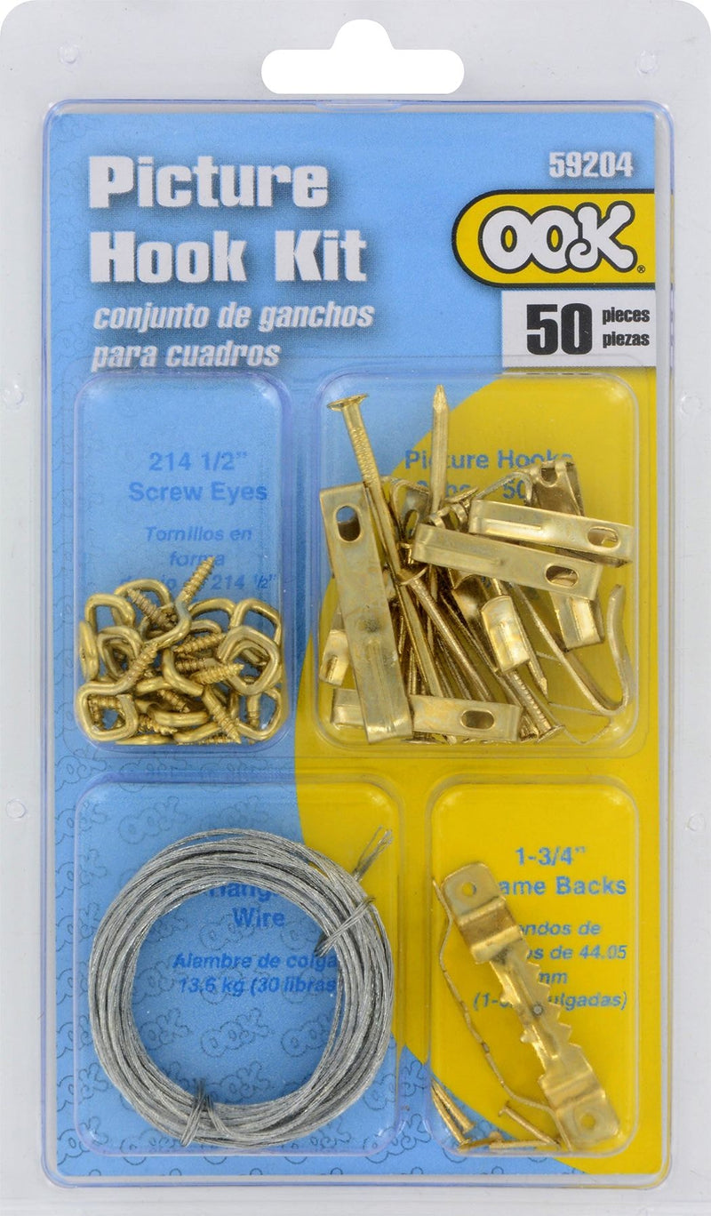 Picture Hanging Kit with Sawtooth Hangers and Screws, 50-pc M1305