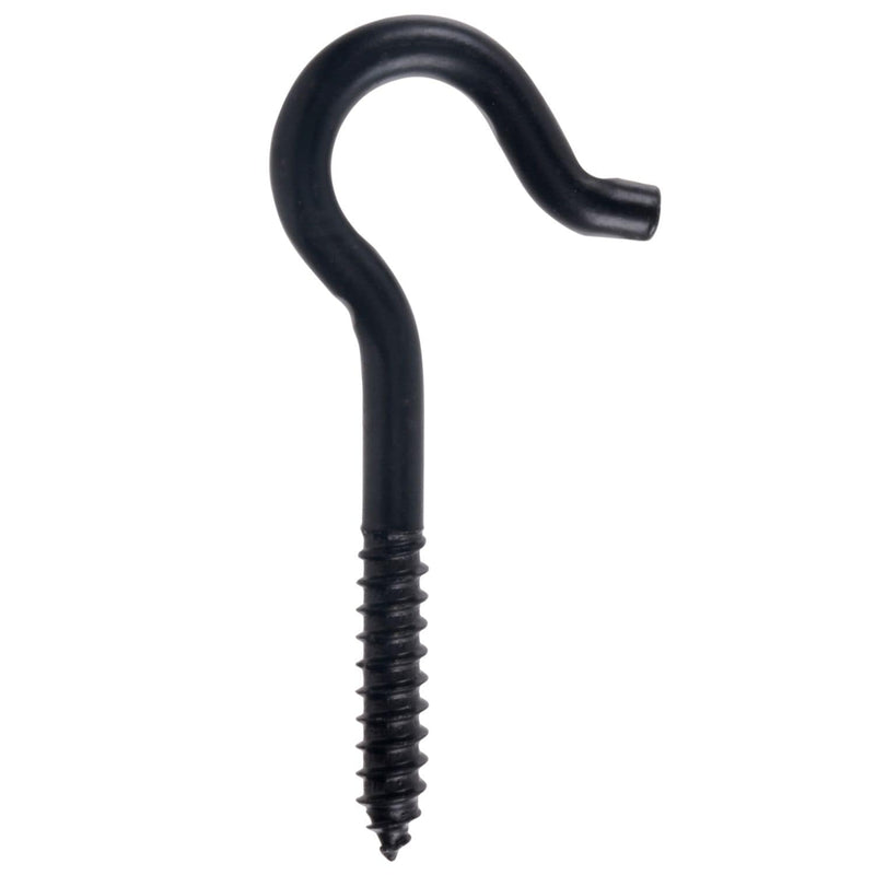 Screw Hook, 3/8 x 4-7/8-in, Black S5650