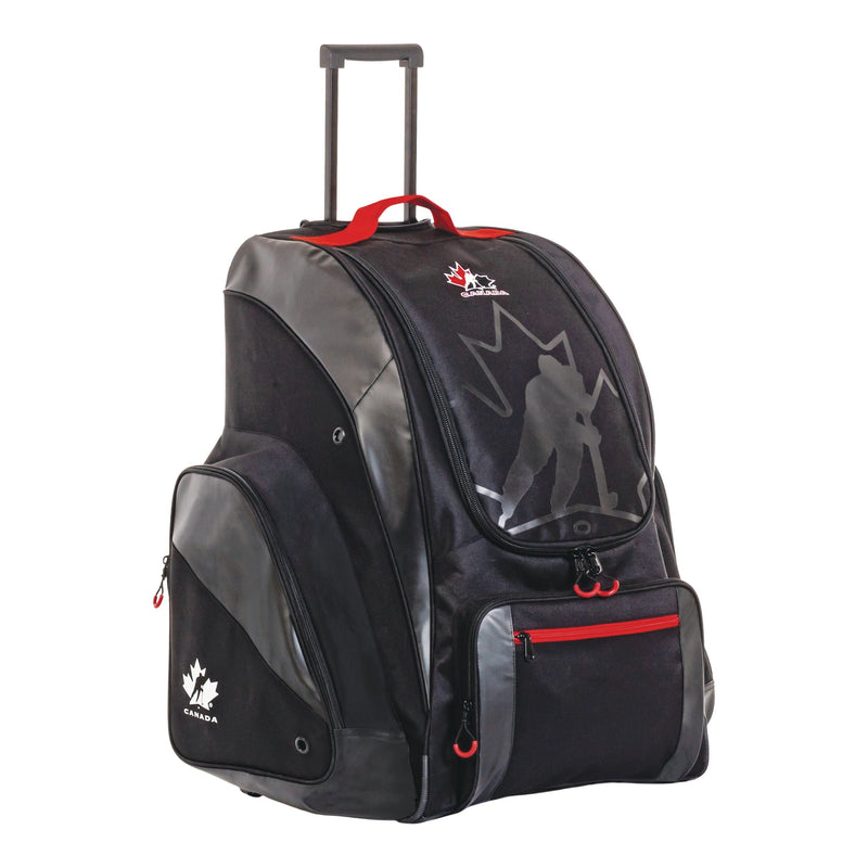 Backpack Hockey Bag, Wheeled, Youth/Junior, Black, 26-in Z8992