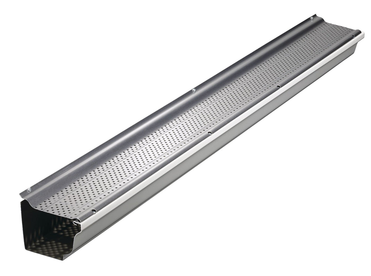 Smart Screen 20-ft Aluminum Gutter Guards, Metallic, 5-pk