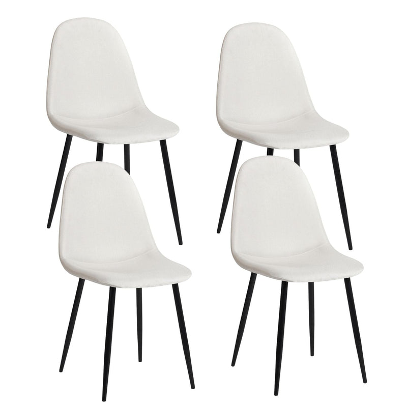 Modern Dining Chairs, Beige, 4-pk H7327