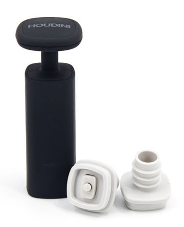 Wine Vacuum Preserver with Bottle Stopper, Black B3362