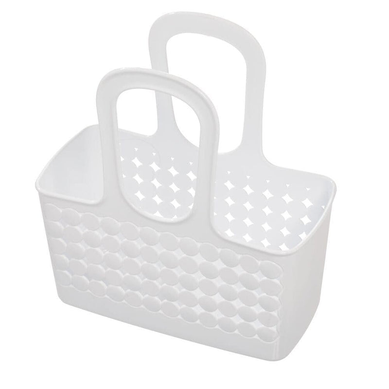 Orbz Small Tote Portable Shower Caddy with Handle, White D1675